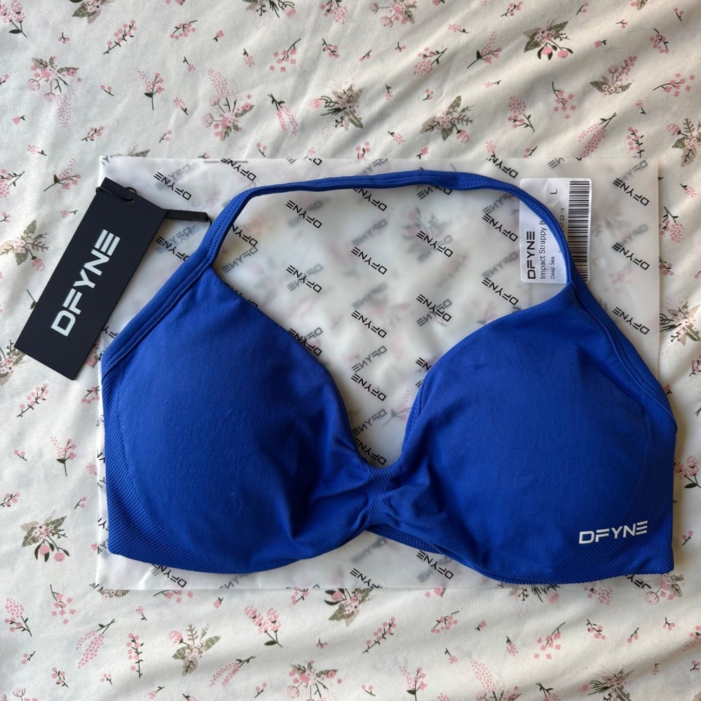 Dfyne impact strappy bra deep sea blue large - Picture 4 of 5